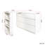 Bureau d'ordinateur en forme de L avec tiroirs, bureau de coin moderne avec armoire de rangement réversible, bureau d'écriture pour bureau à domicile