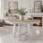 Round Extendable Dining Table with Removable Leaf-1106942324