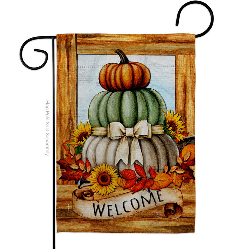 Drapeau de jardin 2 côtés en polyester 18,5 po x 13 po