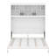Grand lit escamotable avec tablettes supérieures et USB-972517224