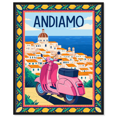 Andiamo Canvas Print Retro Summer Prints by Art Remedy