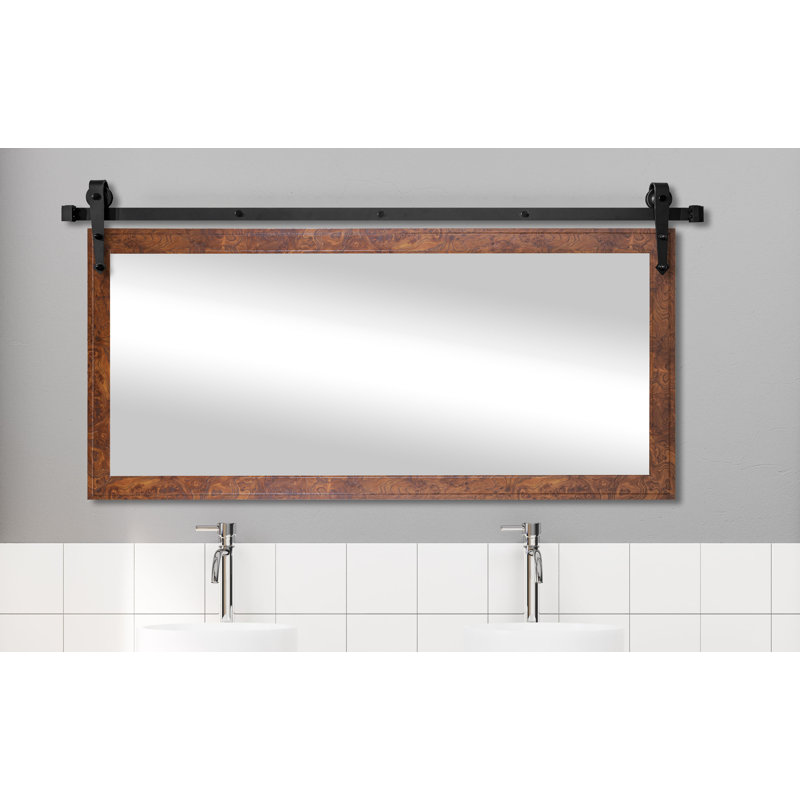 Miroir décoratif biseauté moderne et contemporain Jossa, H 30,5 po x l 57,5 po x P 0,75 po