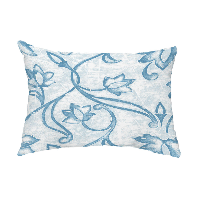 Housse et insert de coussin rectangulaire d'extérieur Eleanor, bleu