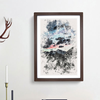 Mountain Below the Clouds - Framed Print