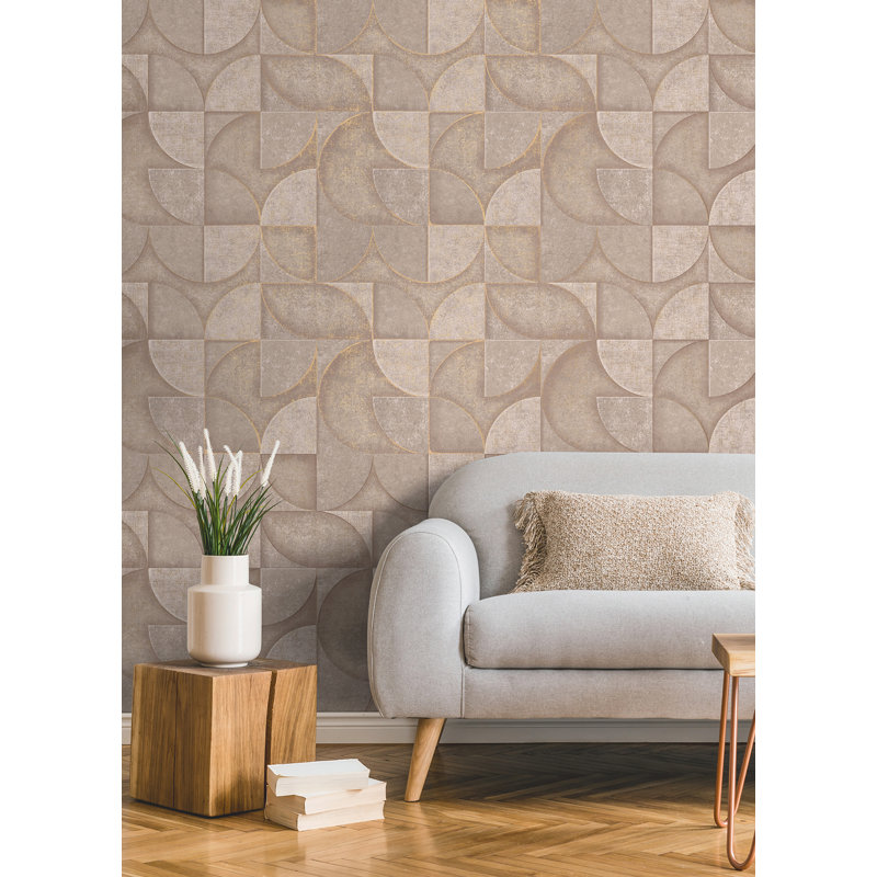 Rouleau de papier peint L 33 pi x l 20,5 po Kishauna, Rose