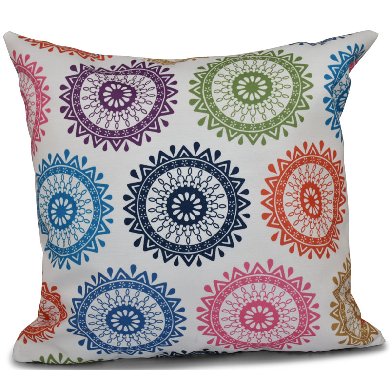 Happy Hippy Geometric Reversible Throw Pillow, 18"x18", Navy Blue