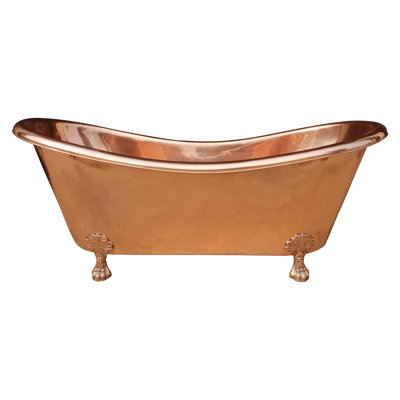 1778mm x 660mm Freestanding Soaking Copper Bathtub