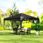 3 x 3cm Garden Gazebo, Adjustable Height Pop-Up Gazebo Black