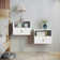 Sarait Floating Nightstand with Decorative Embossed Pattern（set of 2）