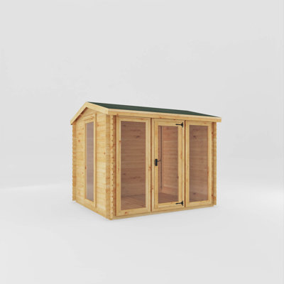 Mercia 10ft x 8ft Reverse Apex Log Cabin (19mm)