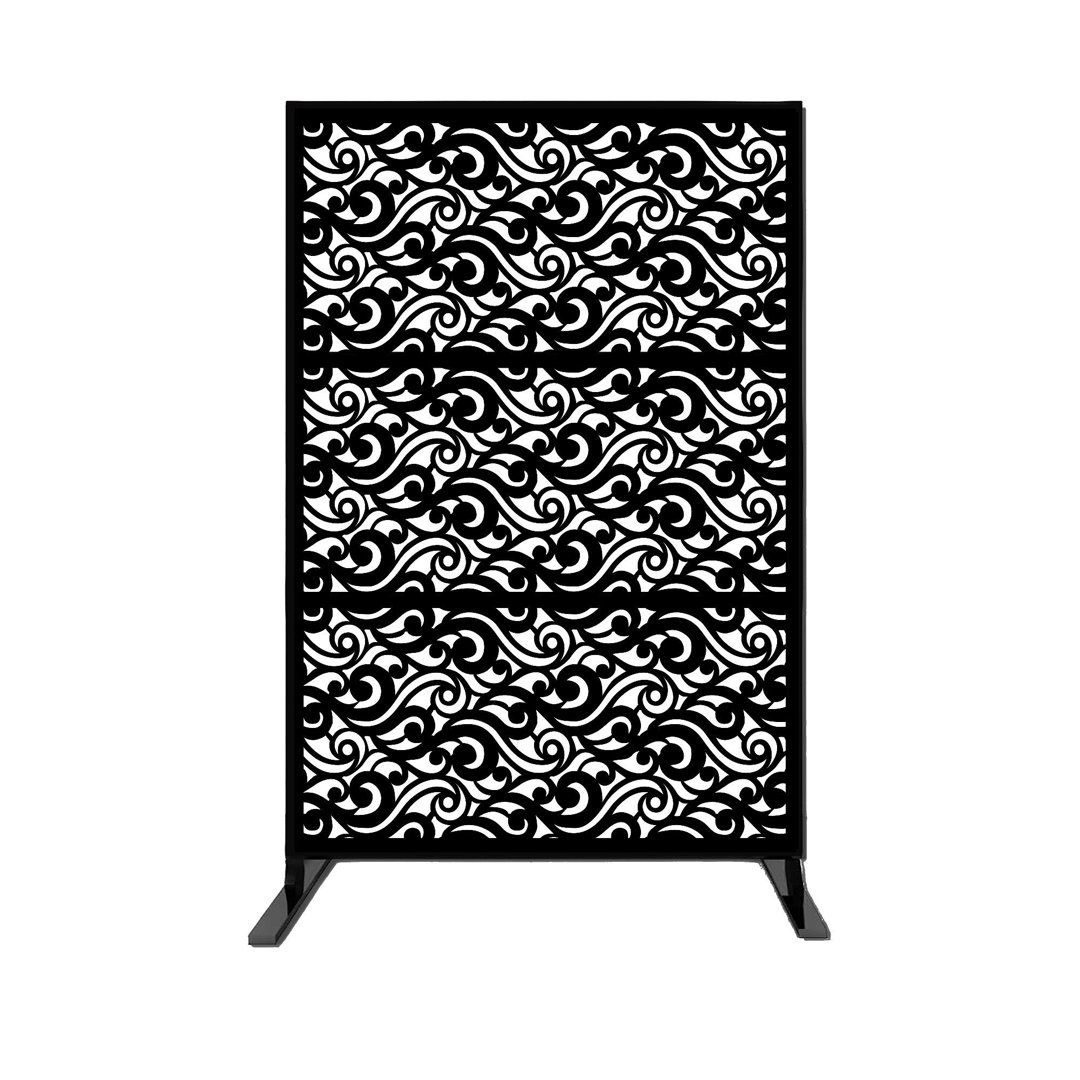 Laser Cut Metal Privacy Screen Fence, Decorative Outdoor Divider e-Joy 