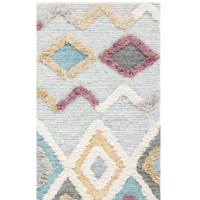 Glain Hand Tufted Wool Southwestern Rug, Square 7'