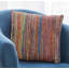 Coussin rayé rouge marin-307230479