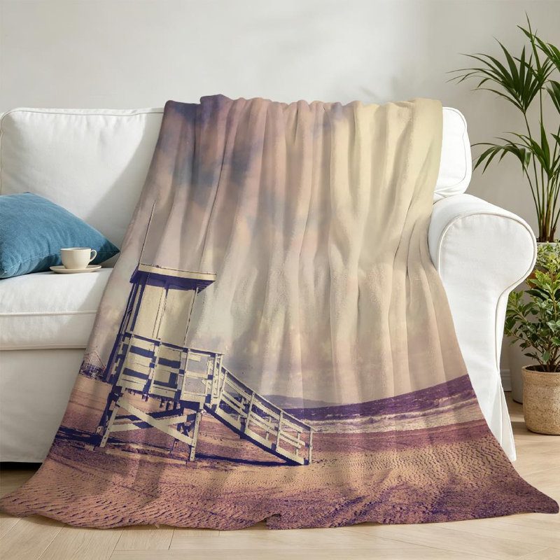 Jeté en molleton transparent ultra doux, rétro rétro d'un imprimé en bois, Throw 50" x 60"