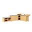 Ensemble de cuisine extérieure 5 pièces en cèdre naturel avec évier, barbecue, rangement et bar-135351026