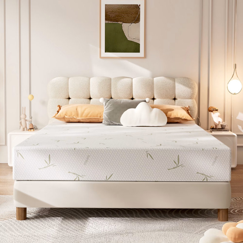 Matelas 11 po en mousse viscoélastique gélifiée avec infusion de thé vert, Lit double