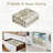 5x7 Washable Floral Rug Thin Non-Slip Low Pile Area Rug Stain Resistant Foldable Space-Saving Carpet Mat for Entryway Beige-242142948