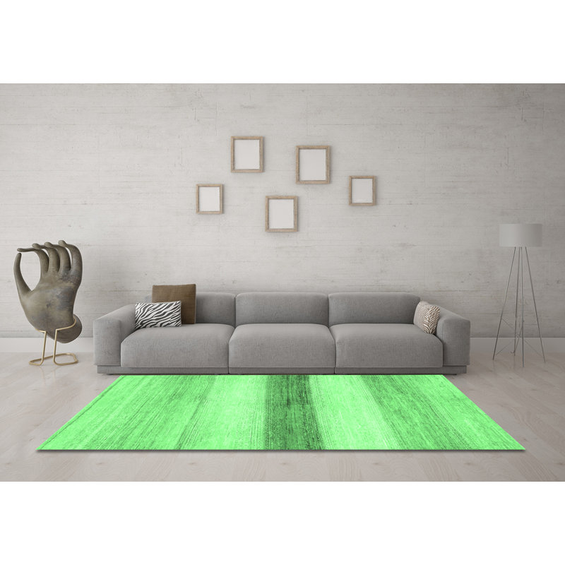 Rory-Alexander Washable Striped Indoor Rug, Round 5'
