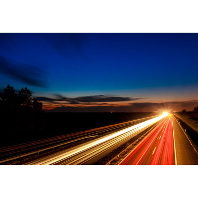 Cars Cars Speeding on a Highway - Photographie sur toile tendue