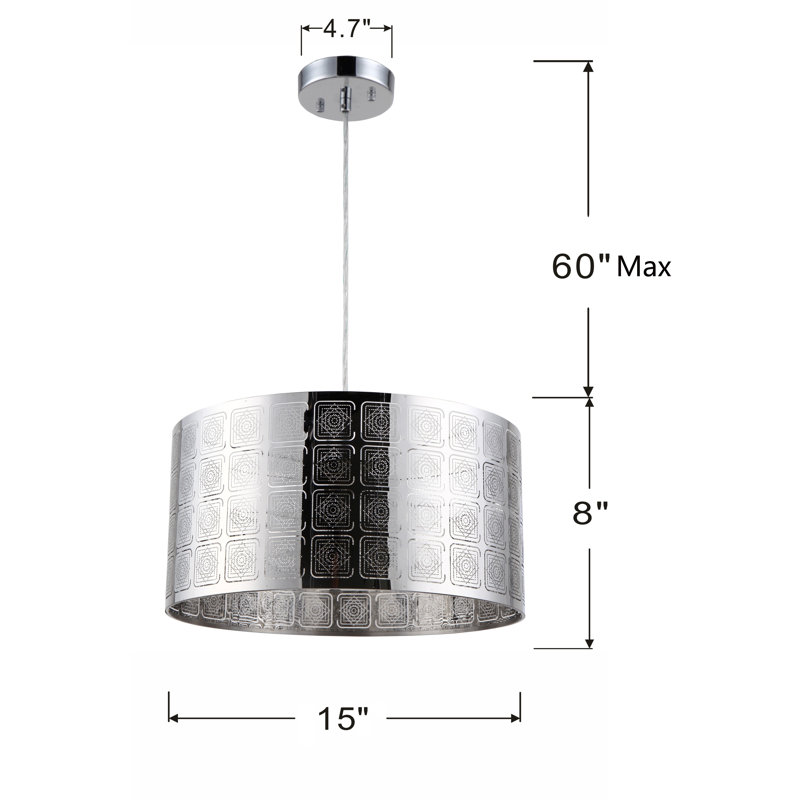 Carrick 1 - Light Single Pendant, Chrome