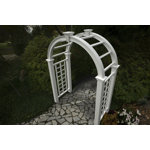60'' W x 30'' D Polyvinyl Chloride (PVC) Arbor in White