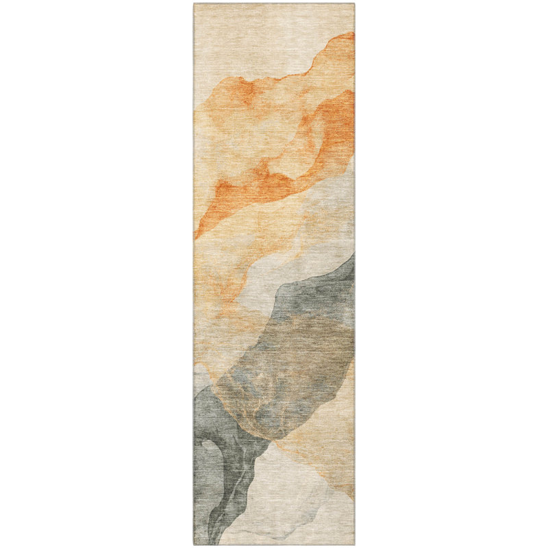 Premium Machine Washable Jacquez AMF1793 Modern Rug, Runner 2'3" x 7'6"