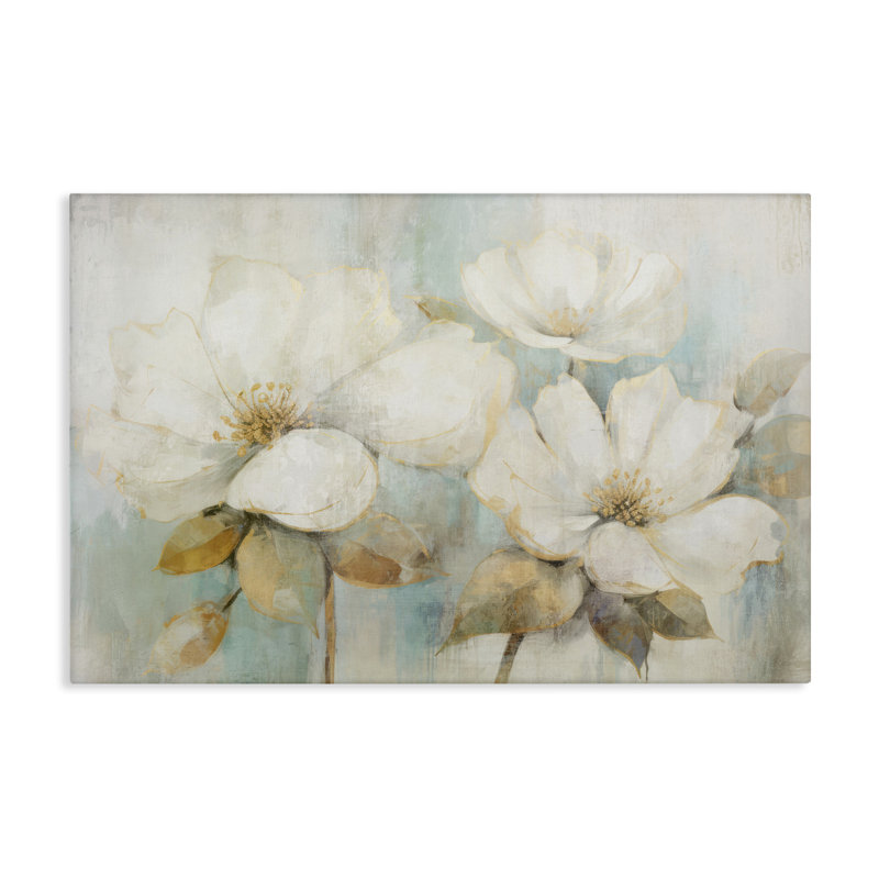 Art mural sur toile Country Apple Blossom Stems, design par Andrea Haase, H 16 po x l 24 po