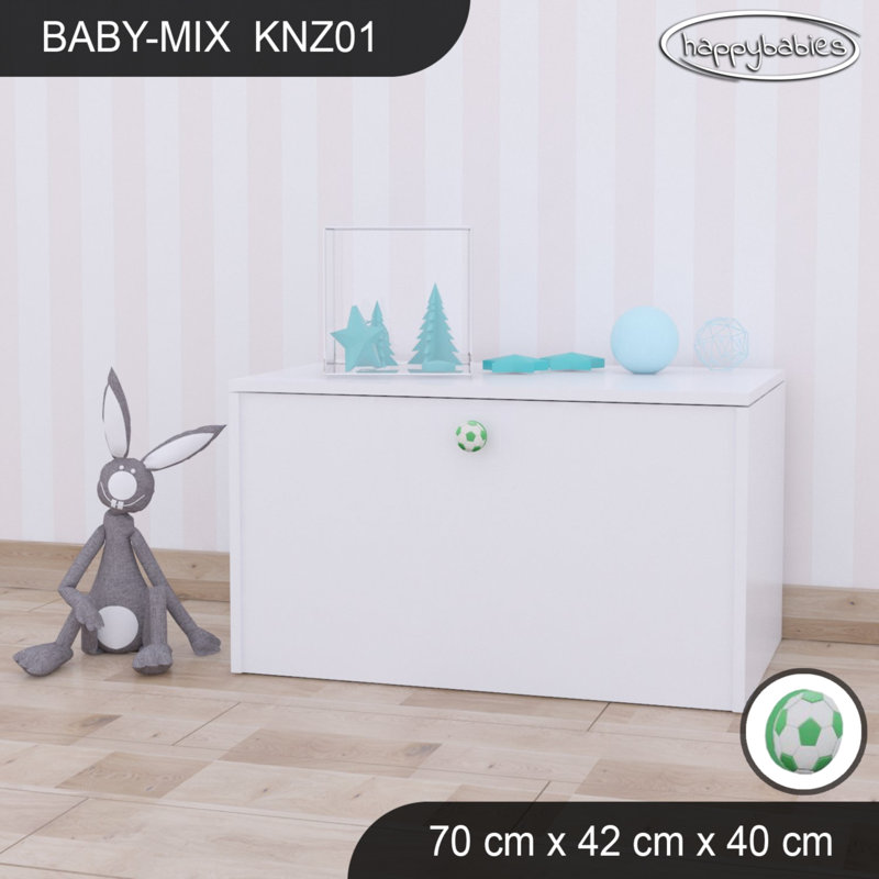 Baby Mix Toy Storage Bench, White/Green