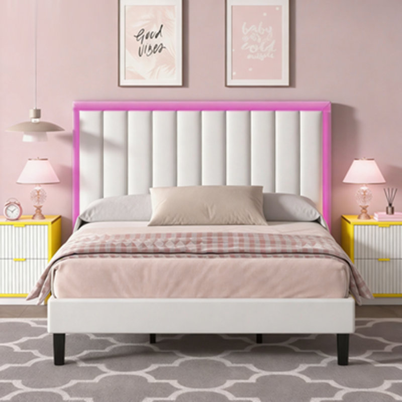Ensemble de chambre à coucher 3 pièces Smart Bed, Grand lit, Noir