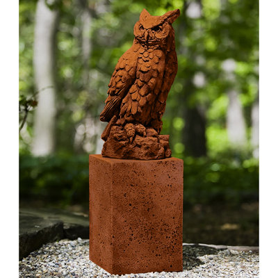 Large Horned Owl Statue