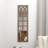 Wood Window Pane Inspired Panel Brown Wall Mirror with Galvanized Metal Frame
