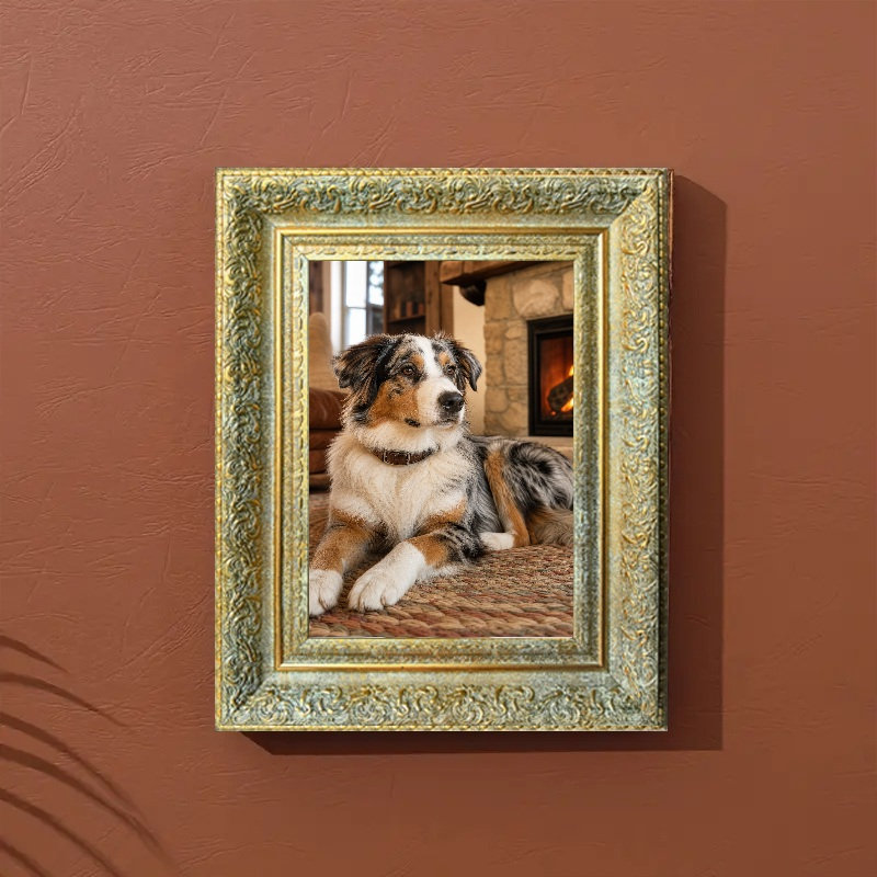 Cadre photo décoratif noir 3 pièces 8 po x 10 po avec tablettes, Antique Gold, 3, 8" W x 10" H