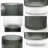 Zinc Fluted Glass Vase-600412369