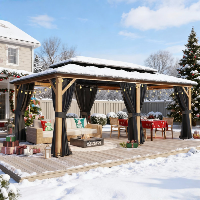 20 pi L 12 pi. D Pavillon de jardin en aluminium