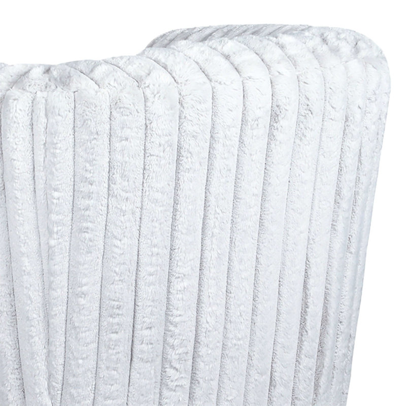 Fauteuil pivotant en velours blanc Mira, Blanc