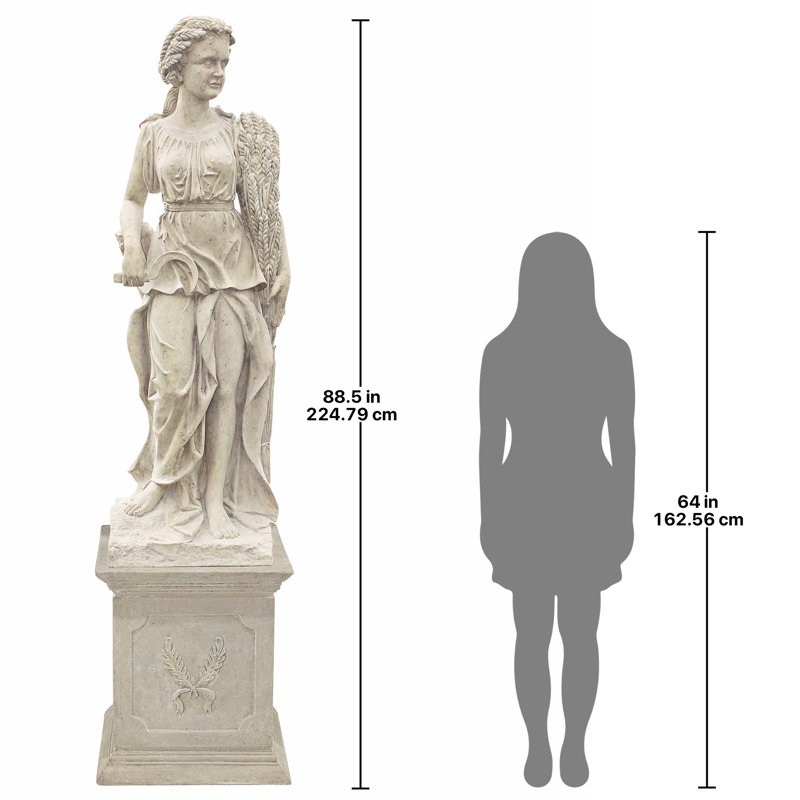 Ensemble de statue et de plinthe déesses des quatre saisons
