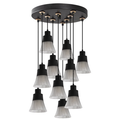 Luminaire suspendu en forme de cloche à 10 lumières Hopewell