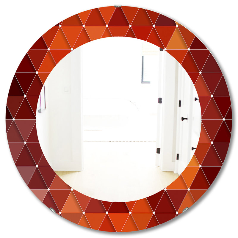 Triangular Colourfields 17 Wall Mirror, 31.5" H x 31.5" W