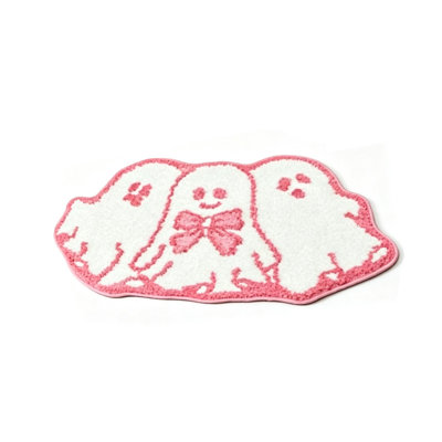 Tapis pour animal de compagnie épais en fausse laine 15,7 x 23,6 po pour les pieds sales à la porte, rose