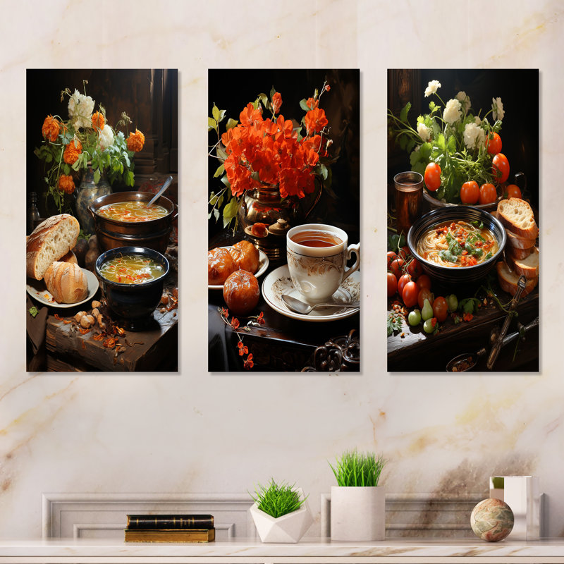 Bouillon délicat French Soup, H 28 po x l 36 po, Toile tendue