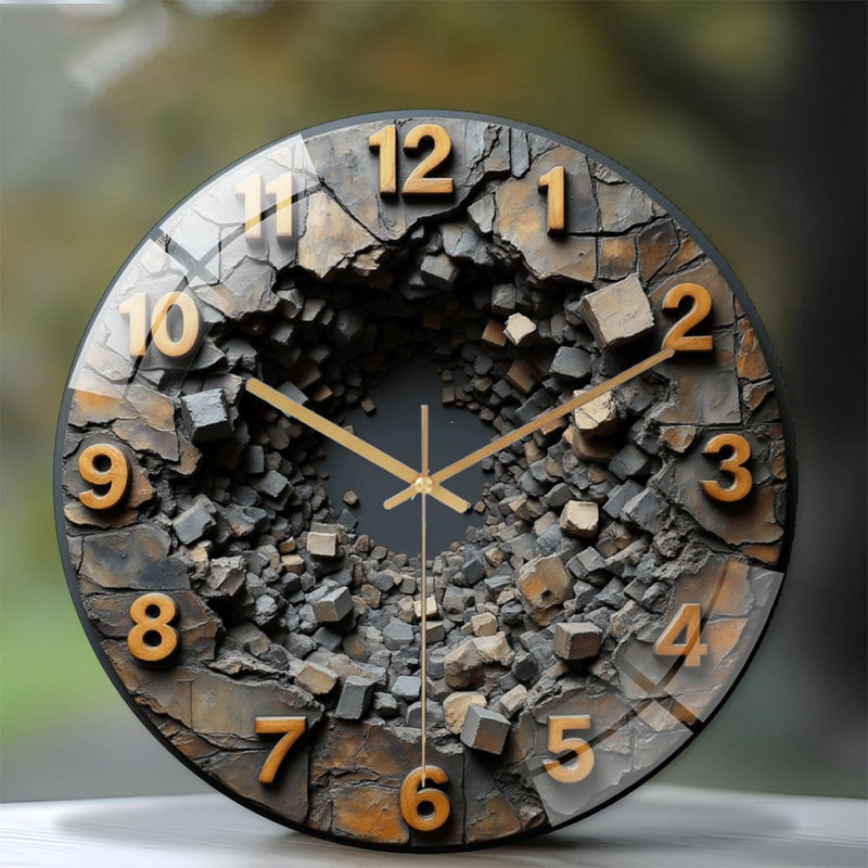 Horloge murale unique en son genre avec horloge murale 12 po