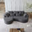 Boneless Modern Upholstered Oversized Sectional Sofa, 105-Inch Chenille 4-Seater Extra Deep & Wide Seat Curved Cloud Couch with 7 Pillows, Free Combination Sofa Couch for Living Room,Bedroom-814674783-814674781