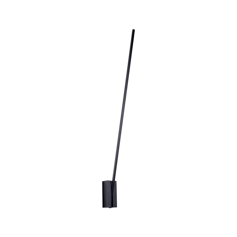 Lever 1 - Light LED Armed Sconce, 47.25" H x 4.5" W x 2.625" D, Black