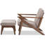 Upholstered Accent Chair with Footstool