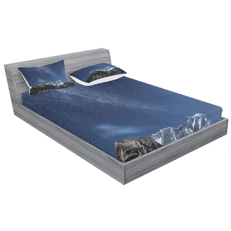 Microfiber Sheet Set, Queen Sheet Set with Fitted Sheet