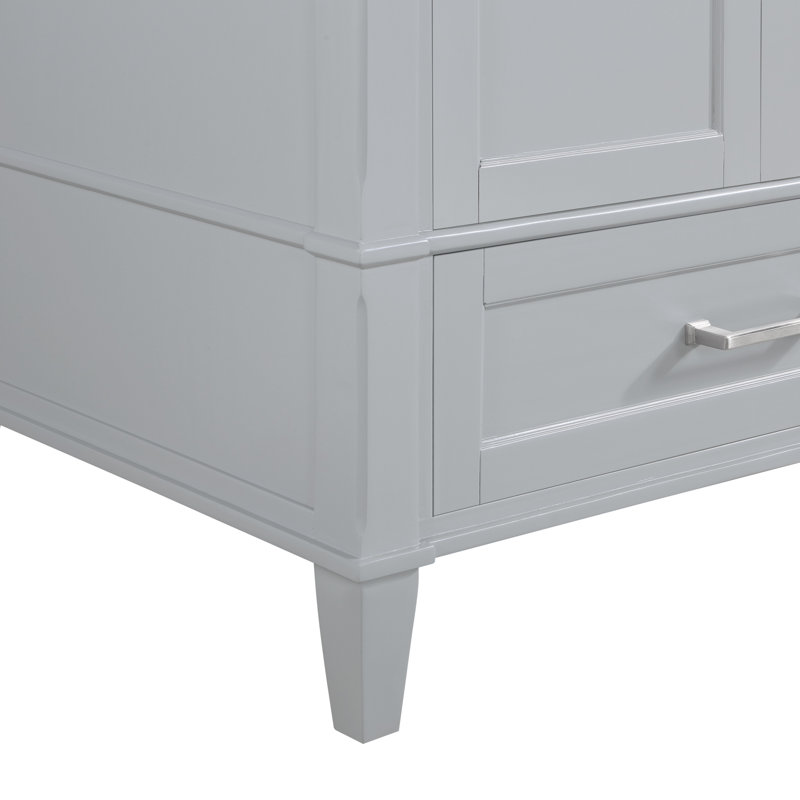 Montauk 36'' W Single Vanity, Morning Fog Gray, White Granite