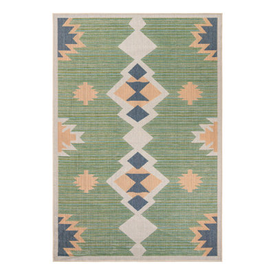 Tapis d'intérieur / extérieur vert Lauryn