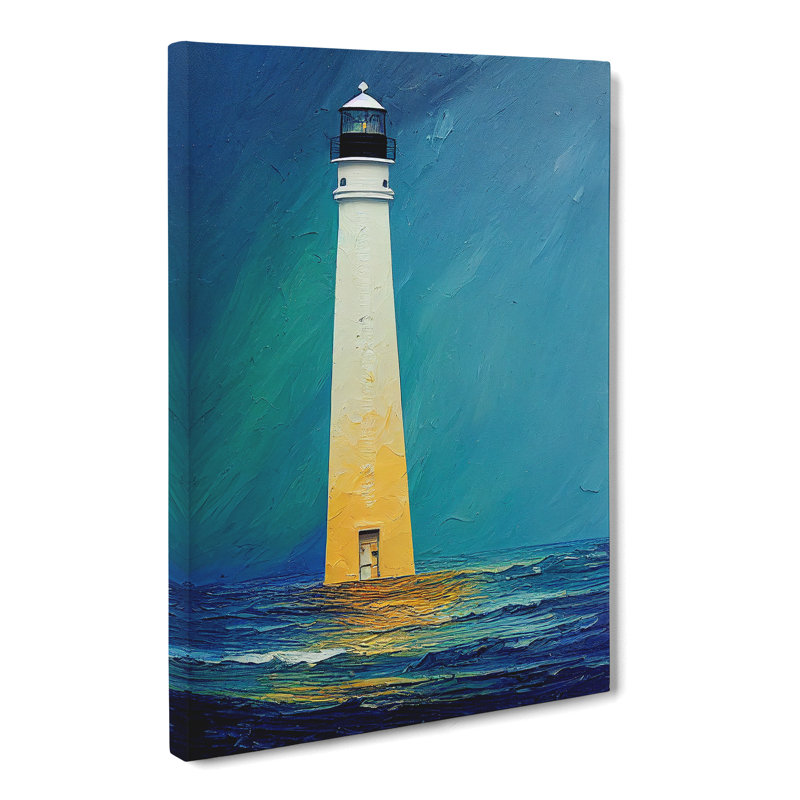CAN-V0523-1672X Painted Lighthouse Vol.5 - Wrapped Canvas Print, 50cm H x 35cm W