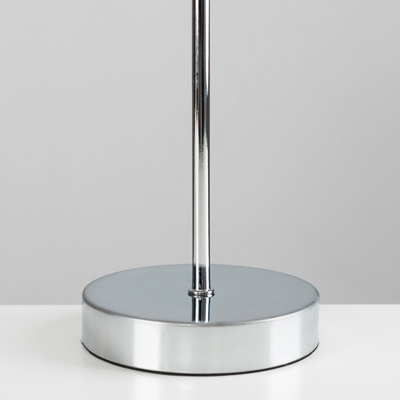 Lynnette Metal Table Lamp, Silver Grey, LED Bulb