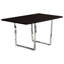 Table rectangulaire de 60 po pour la salle à manger - Stratifié brun avec pieds en métal, plateau de cuisine attrayant, moderne et accrocheur